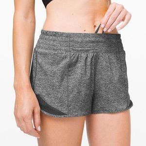 heathered black lululemon shorts